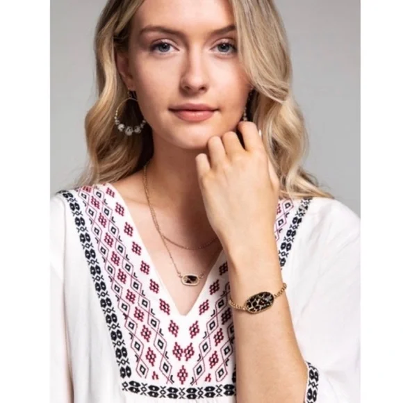 New! Leopard Gold or Silver Glitter Acrylic Glass Look Adjustable Chain Bracelet - Picture 2 of 8